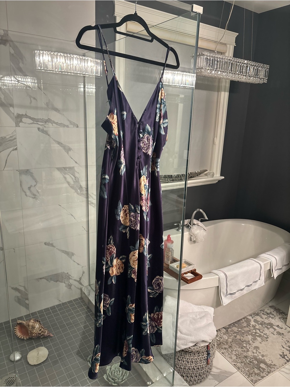 Vintage 1990s Silk And Satin two piece robe set size Large